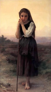  Bergere Oil Painting - Petite bergere Realism William Adolphe Bouguereau